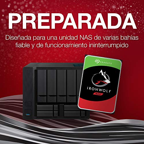 Seagate IronWolf, 3 TB, NAS, Disco duro interno, HDD, CMR 3,5" SATA 6 GB/s, 5900 RPM, caché de 64 MB para almacenamiento conectado a red RAID, y 3 años Rescue Services (ST3000VN007) - imagen 3