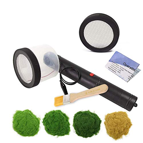 Kit di Floccaggio Applicatore Statica Mini Macchina di Floccaggio ABS con Manico AntiderRapante per Fai Da Te Tavolo di Sabbia di Modellazione Scenica