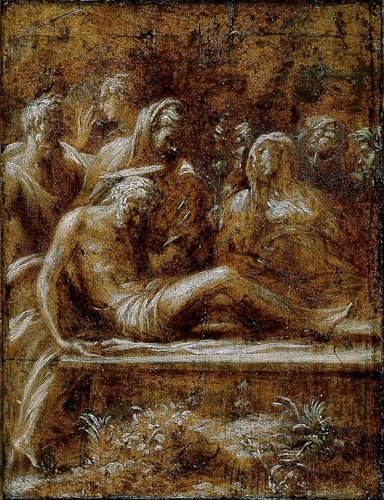 La Mise au tombeau du Christ Parmigianino impression toile 60x90cm pour salon