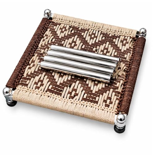 Image of Folding Stainless Steel Stool Handwoven Rope Charpai for Home and Outdoor Use with Metal Legs Traditional Low Height Seating Living Room Balcony Patio Multipurpose (Pack of 1 Pcs)