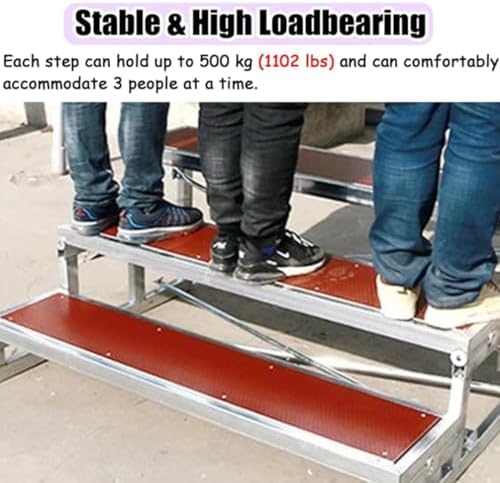 Adjustable Choir Risers - 20cm Height Music Platform, Multi-Level Stage Steps for Group Photos, Lectures, and Events - Portable Choir Step System