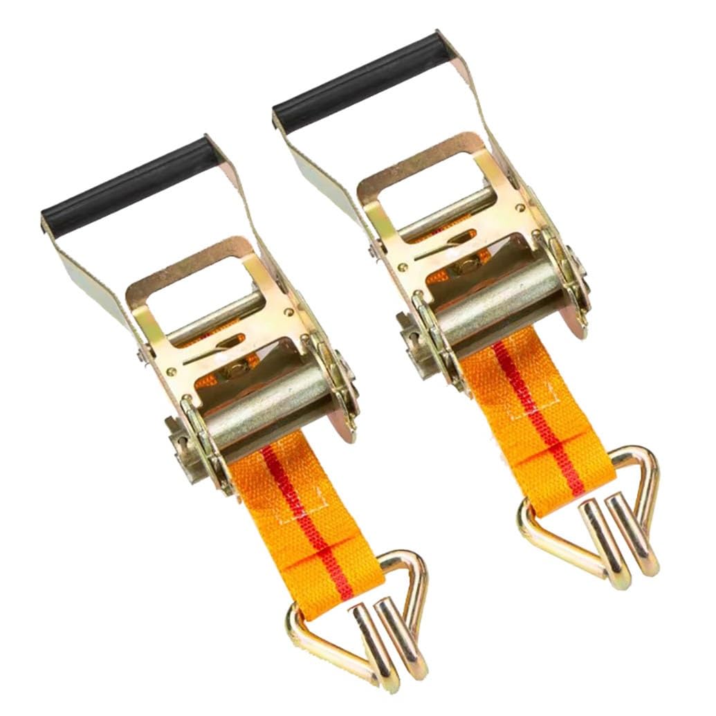 2 Piezas Cinchas De Amarre Correa De Amarre 5 M X 4 Cm Tensor De Carraca con Trinquete Y Gancho Pueden Transportar hasta 3000 KG Cinchas Muy Fuertes para Cargas Sólidas