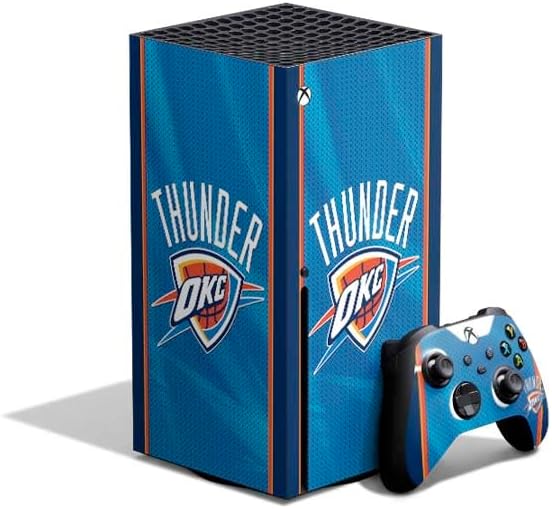 Skinit Decal Gaming Skin Compatible with Xbox Series X Bundle - Officially Licensed NBA Oklahoma City Thunder Large Logo Design