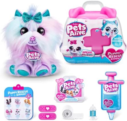 Pets Alive Pet Shop Surprise Series 3 Puppy Rescue by ZURU, Yorkshire, Nurture Play