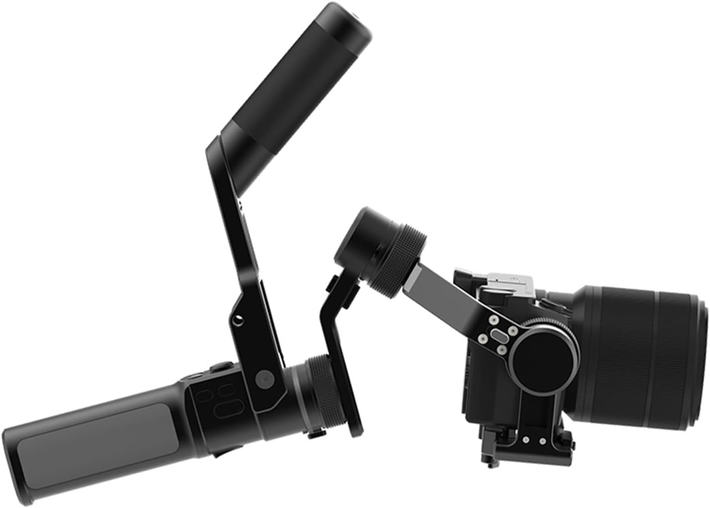 G6 Max 3- Handheld Camera Gimbal Stabilizer for Camera for Smartphone for Outdoor Video Recording (Color : Black Model : with Handle Grip)