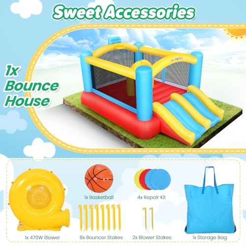Image of AKEYDIY Bounce House, Inflatable Bounce House for Kids 3-10, Bouncy House