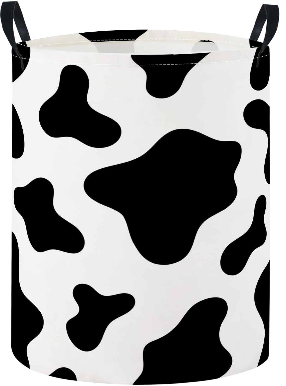 Baby Laundry Basket Baby Nursery Hamper Kids Laundry Basket Toy Storage Bin for Boys Room Decor Gift Baskets for Bedroom Bathroom(Black Cow)