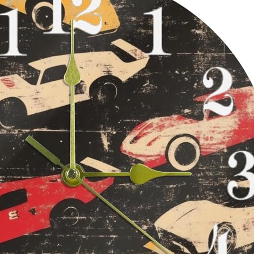Horloge murale silencieuse sans tic-tac Caring Cars pour retrouver le sommeil - 7