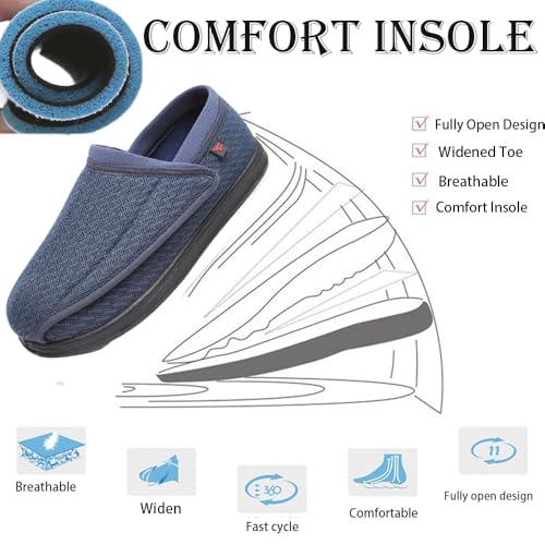Diabetic Extra Wide Width Shoes for Men Breathable Mesh Walking Shoes Walking Shoes for Elderly,Edema,Swollen Feet4