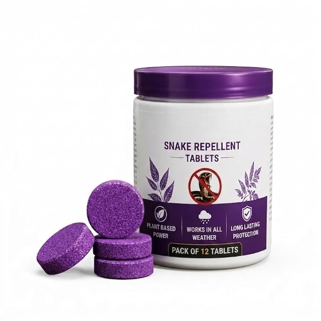Snake Repellent 12 Tablets | Plant-Based Snake Deterrent Tablets | Long-Lasting Botanical Formula | Easy-to-Place Repellent for Home, Garden, Balcony, Garage & Outdoor Areas-image-33