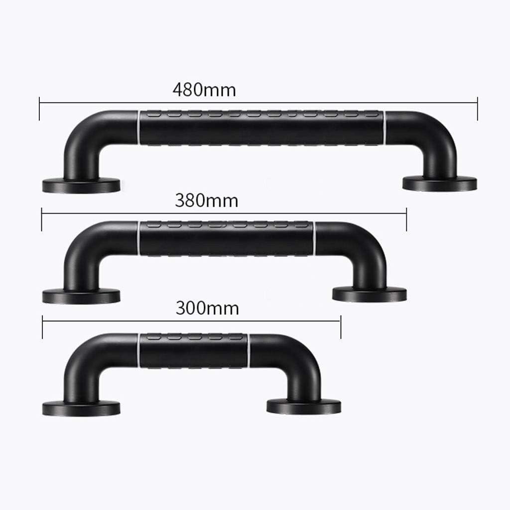 LCML 12-19 inch Grab Bar Stainless Steel - Black Grab Bars for Bathtubs and Showers - Bathtub Accessories for Handicapped Shower Wall Mount Grab Bar/38Cm/38Cm : Health & Household