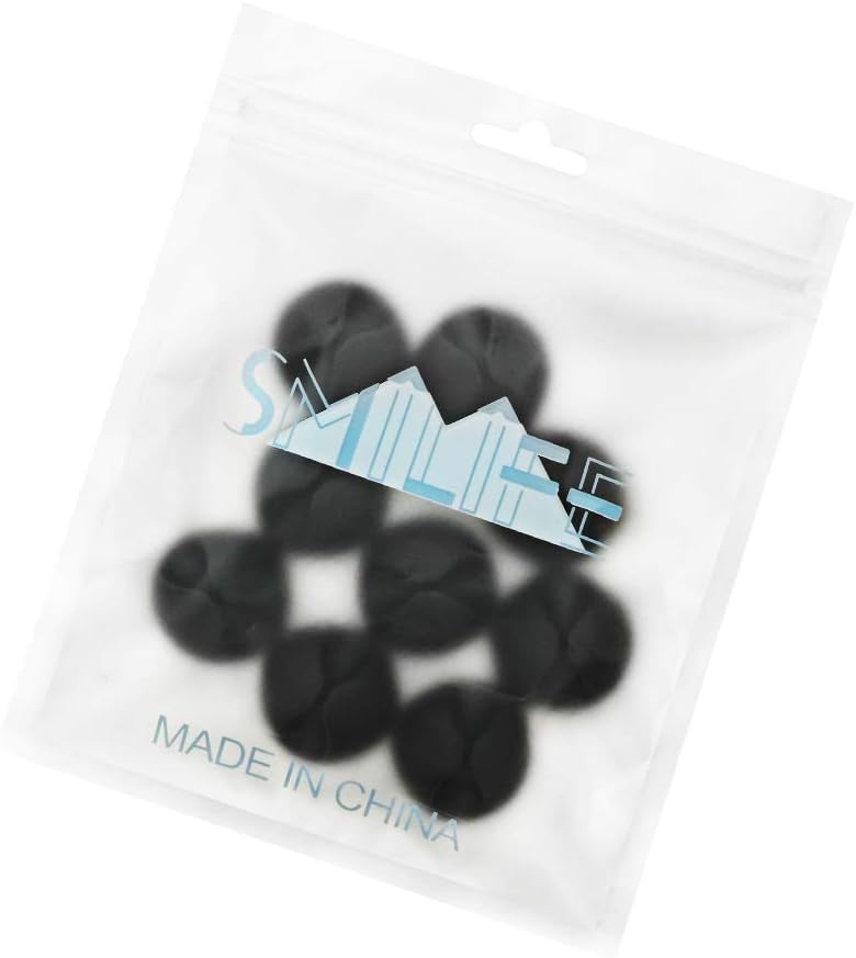 SmiLife Black Wire Holders, Adhesive Car Cable Clips, 9 Pack
