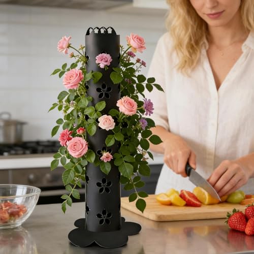 Pot de fleurs vertical pour balcon fleuri et terrasse moderne