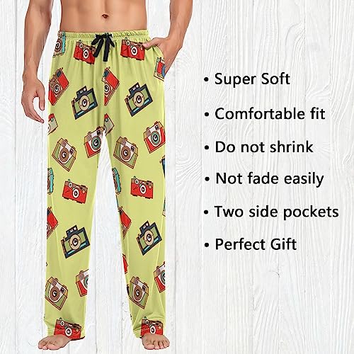 Fisyme Cameras Mens Pajama Pants Men's Pajama Bottoms Soft Sleep Lounge Pj Pants2
