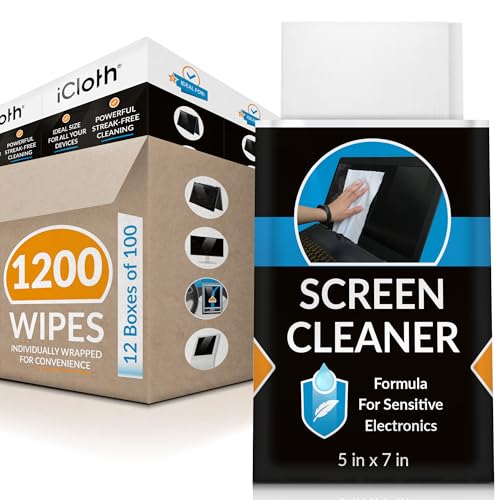 iCloth Large Screen Cleaning Wipes for...