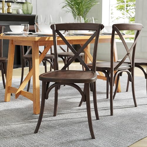 Image of Flash Furniture HERCULES Series Mahogany Cross Back Chair