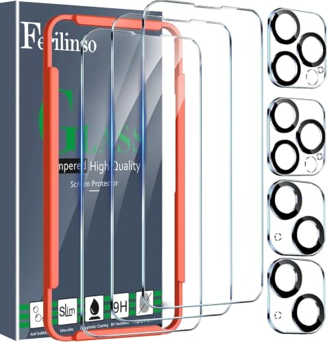 Image of Ferilinso Screen Protector for 14 Plus iPhone 14 Pro Max, Tempered Glass