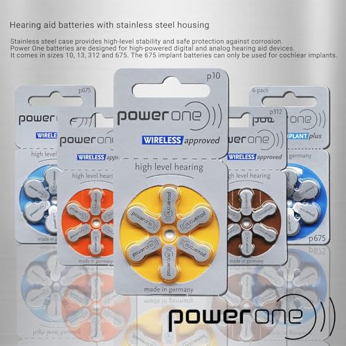 Image of Power One P10 Hearing Aid Battery (6 X 1 Pack) 6 Pcs