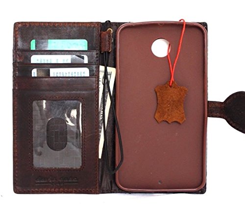 Genuine Natural Leather Case For Motorola Nexus 6 Luxury Book Wallet Handmade Business Daviscase #TOP3