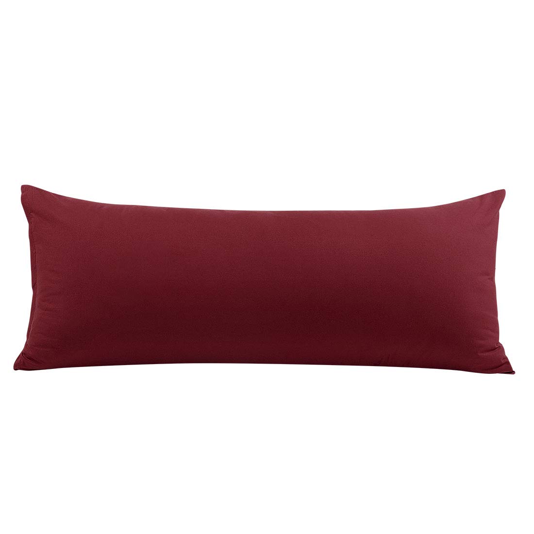 PiccoCasa Body Pillow Cover With Zipper Closure, 110 GSM Brushed Microfiber Case, Soft Long Pillowcase (20"x48") Burgundy โ image 1