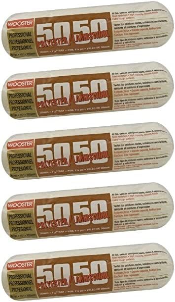 Wooster 50/50 Lambswool Polyester 9 in. W x 1-1/4 in. Paint Roller Cover 1 pk