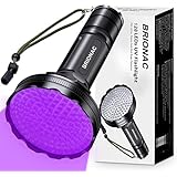 Brionac UV Flashlight Black Light, Super Bright 128 LEDs 395nm Pet Urine Detector Light for Dog Cat, Ultraviolet Flashlight for Scorpions Hunting, Dry Stains (6AA Battery Not Included)