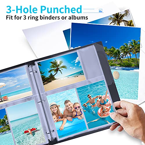 Fabmaker 30 Pack Photo Sleeves For 3 Ring Binder - (4X6, For 180 Photos), Archival Photo Page Protectors 4X6, Clear Plastic Photo Album Refill Pages Photo Pockets, Postcard Sleeves, Acid-Free #TOP6