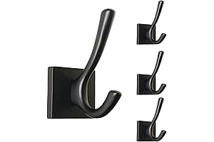 Luxurious Matte Black Wall Hooks for Tidy Entry Ways