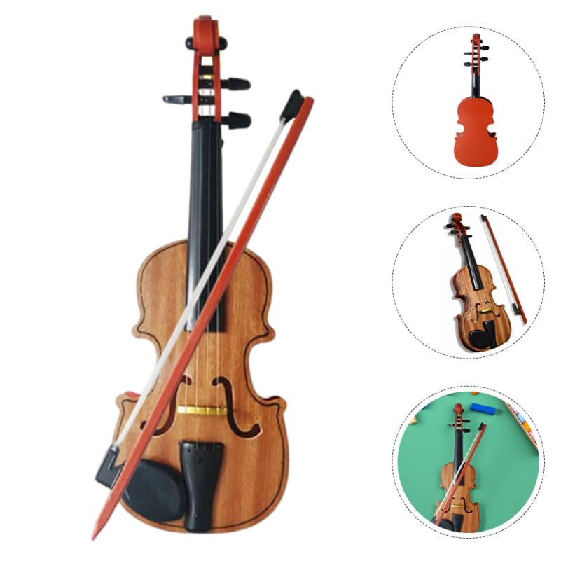 Galpada Kinder Violine Spielzeug Holz Realistisches Musikinstrument Modell FüR Musikalische FrüHerziehung Ab 2 Jahren Mit Geigenstab FüR Zuhause Und Kindergarten