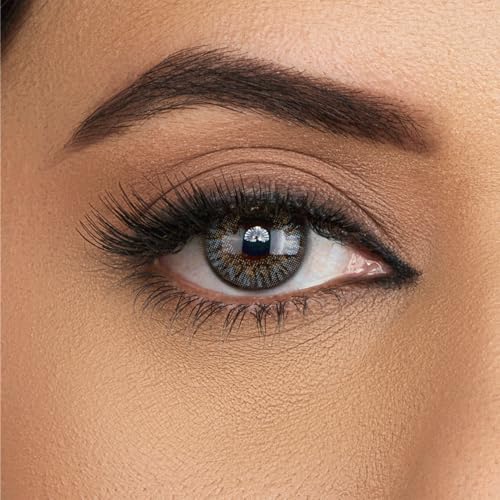 Image of Aquacolor Daily Disposable Colored Lenses with 0 Power - Stormy Gray - (10 Lens /Box)