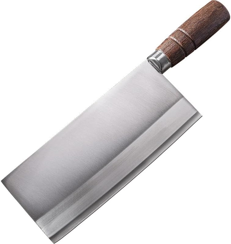 ROJADA Meat cleaver,Cleaver Knife 8 Inch Chinese Chef Knife 90Cr18Mov Sharp Meat Cleaver Slicing Cutting Stainless Steel Kitchen Knife (Color : B)