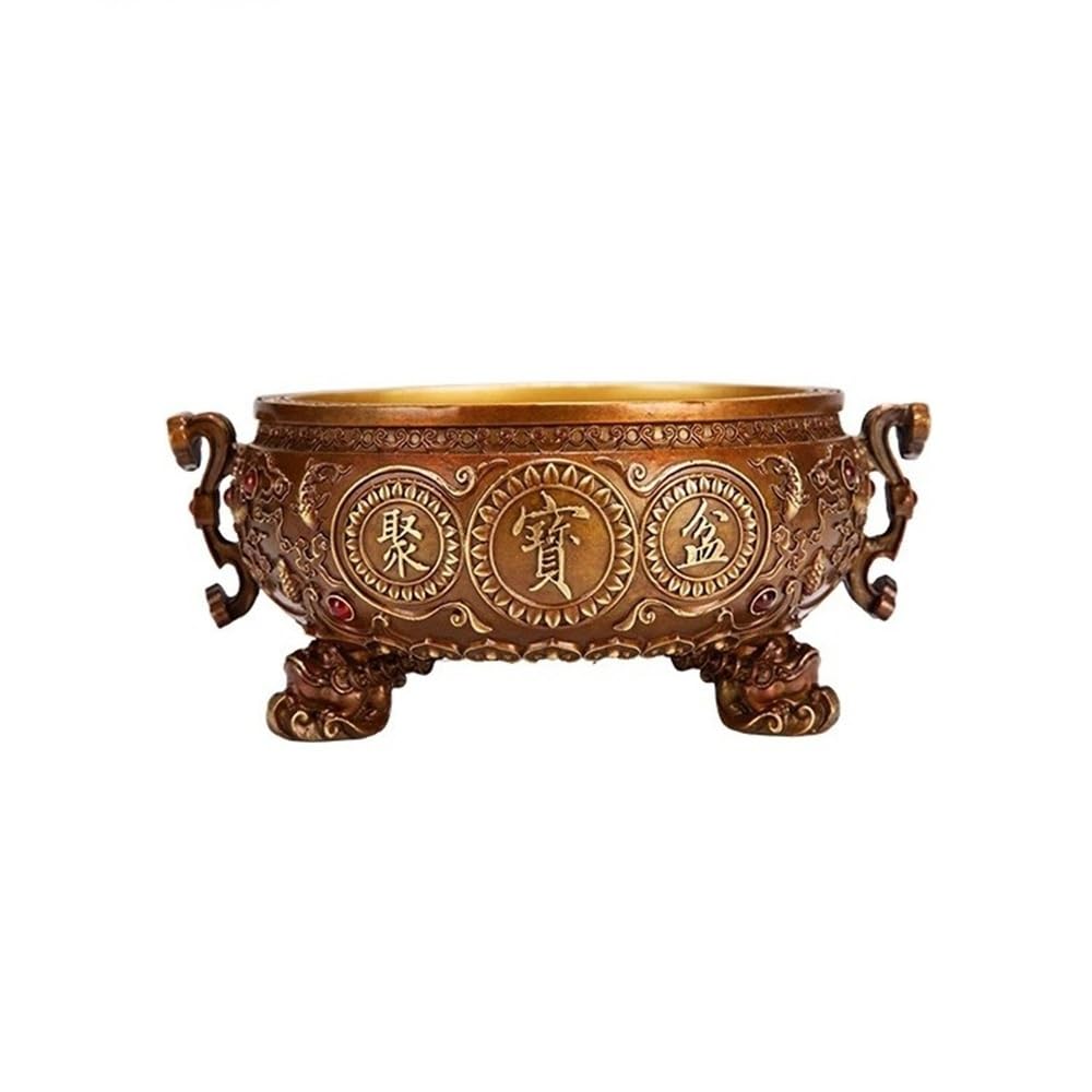 CHICKEN Bronze Living Room Ornaments Creative Copper Fortune-attracting Ornaments For Home Living Room Entrance Table Decorations Office Statue Crafts Ornaments to Attract Wealth