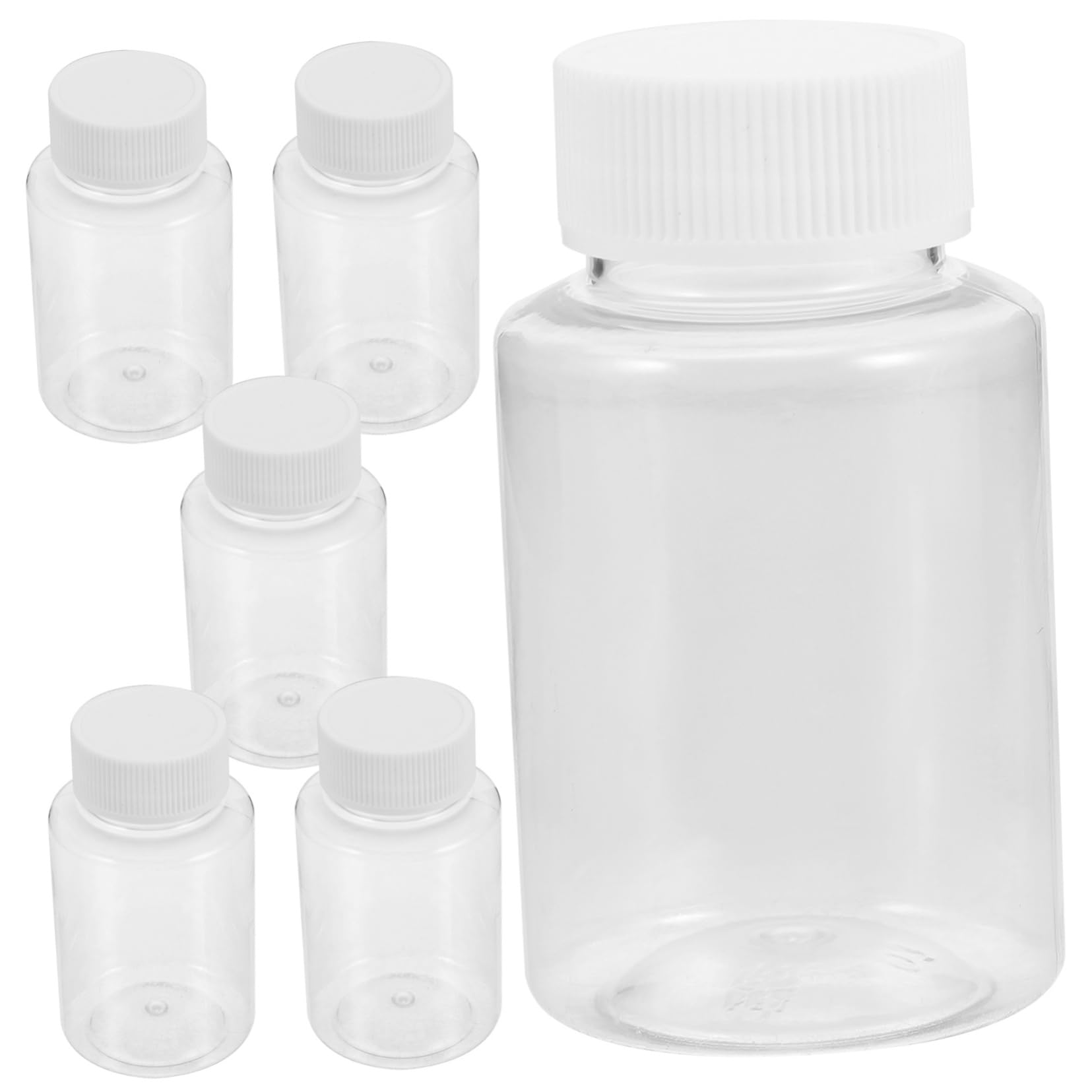 NAMOARLY 6 Pack Laboratory Oil Sample Bottles Wide Mouth Reagent Bottles with Caps Sealed Storage for Sample Analysis
