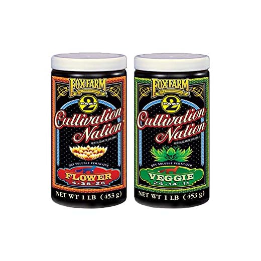 FoxFarm Cultivation Nation Starter Kit - Veggie + Flower 2-Part Dry Soluble Fertilizer (1 Pound Set)