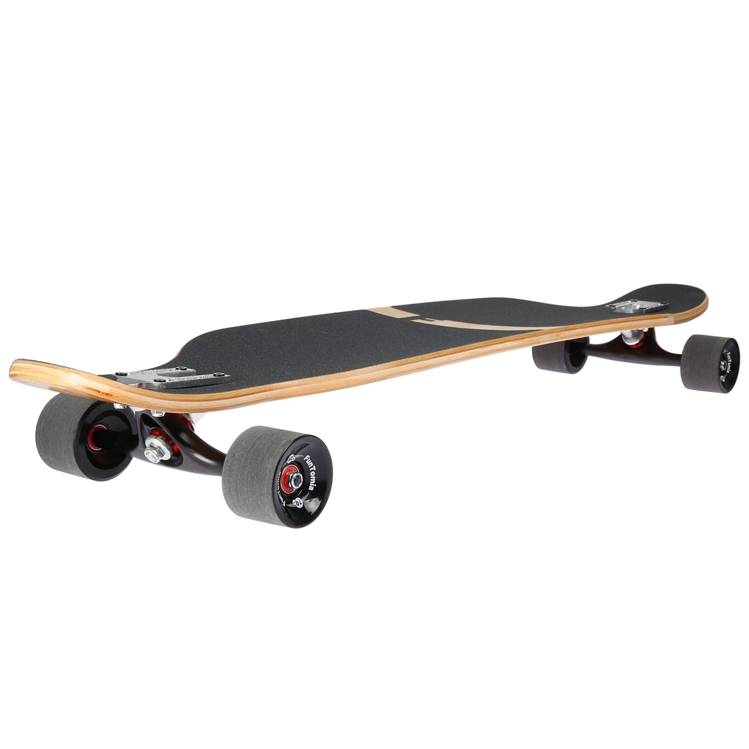 FunTomia Longboard Drop Through Cruiser 3 niveaux flexibles Roulement à billes Mach1 Speed
