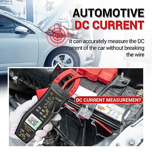 Image of Jadeshay ST192 Clamp Multimeter, 6000 Counts True RMS AC /DC Voltage & Current Tester with Backlit LCD, No Battery Included
