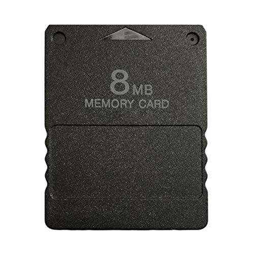 8 MB di capacità di memoria. Elviray Compact Design Nero 8 MB di schede di Memoria Memory Card Adatta per Playstation 2 PS2 Black 8MB Memory Card
