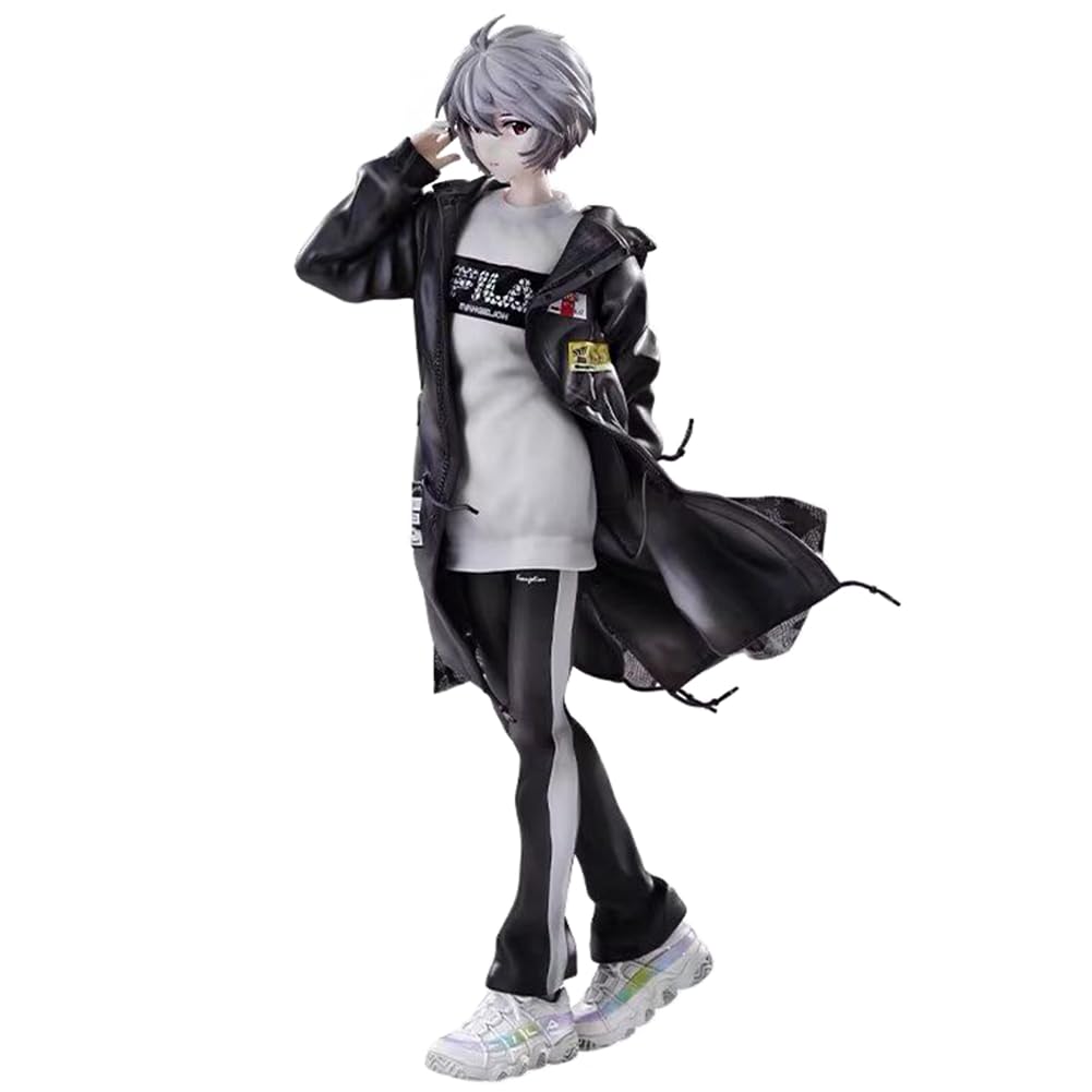 Zhongkaihua Ayanami Rei Figure 24cm Trend Style Figurine Anime PVC Statue Computer Desk Ornament Decoration Christmas Birthday Gift for Fan