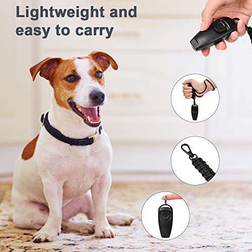 vsshe Hundepfeife,2 Stück Trainingspfeife 2 in 1 Hundeklicker und Pfeife Hunde Clicker Set mit 2 Pfeifenriemen Pfeife für Hunde Hundeerziehung Für Outdoor Camping Sport Hunde Clickertraining (Seil A)
