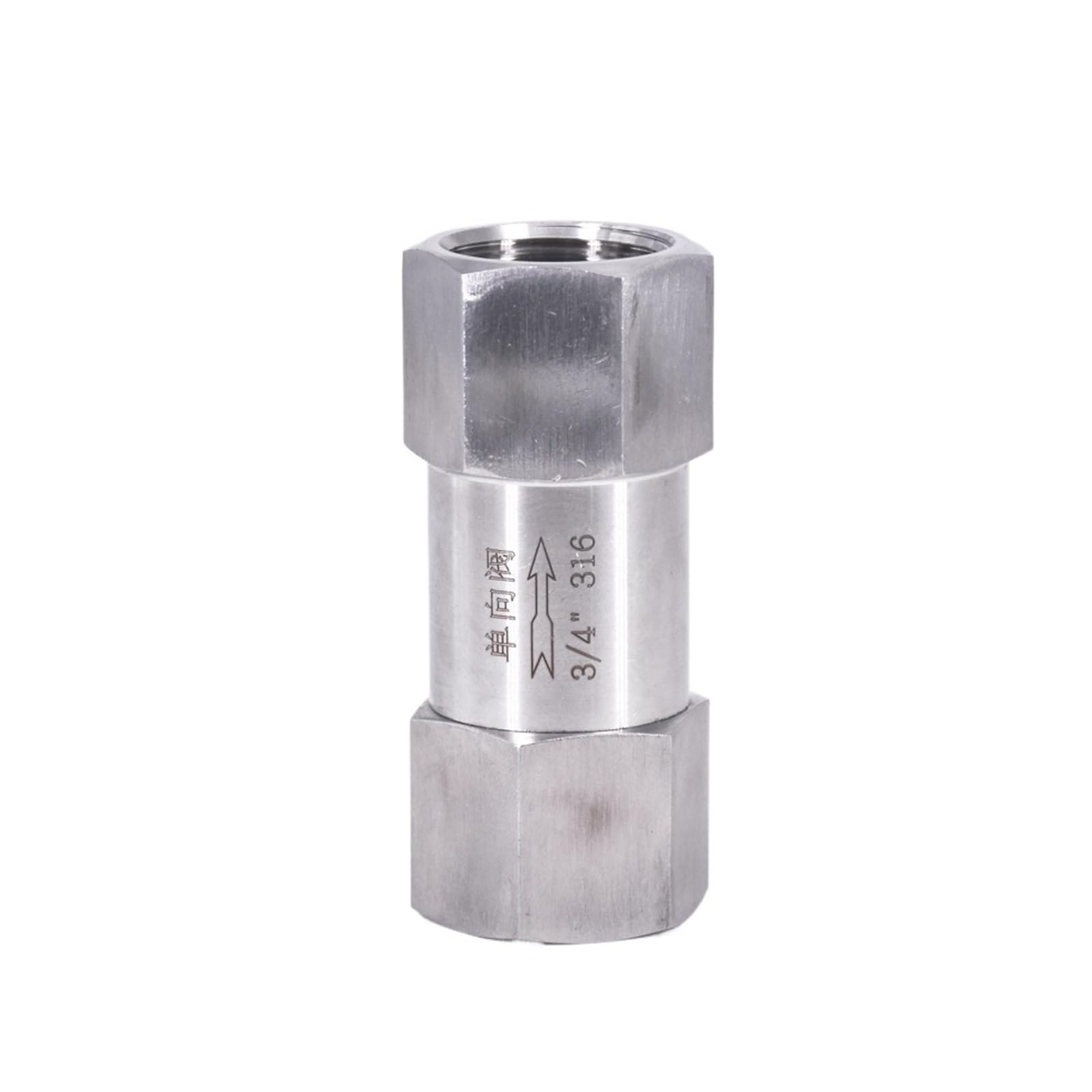 1/8" 1/4" 3/8" 1/2" 3/4" 1" BSP Femmina unidirezionale Valvola di ritegno di Non Ritorno in Linea Acciaio Inossidabile 304 316(Ss316,1/8 inch)