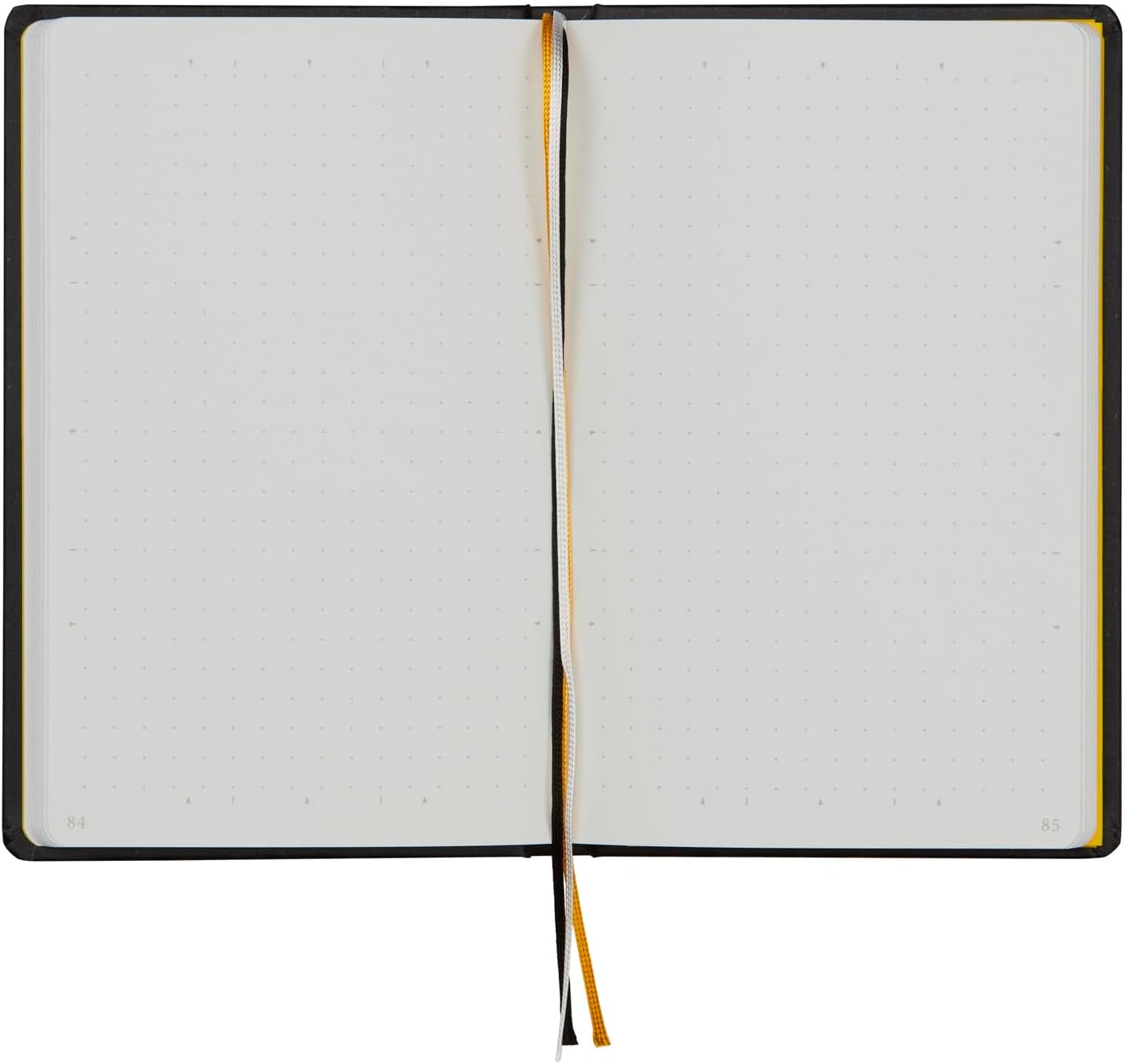 Maruman Mnemosyne Dot Grid Journal- A6, 5.71" x 3.74", 80 Sheets / 160 Pages, 5mm Doted Notebook, Book-bound With Premium Black Hardcover, Includes Bookmark & Elastic Closure, Made in Japan