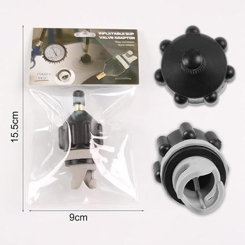 Miniatura 6 de VANZACK Adaptador de bomba SUP inflable, convertidor de bomba de aire, adaptador de válvula de aire, adaptador de bomba de aire para barco, conector