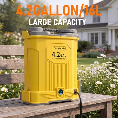 Image of 4 Gallon Battery Powered Backpack Sprayer Fit for Dewalt 20V Battery