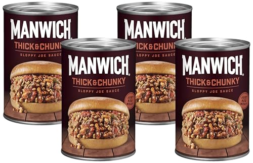 Manwich Sloppy Joe Thick and Chunky Sauce, 15.5oz, 4 cans