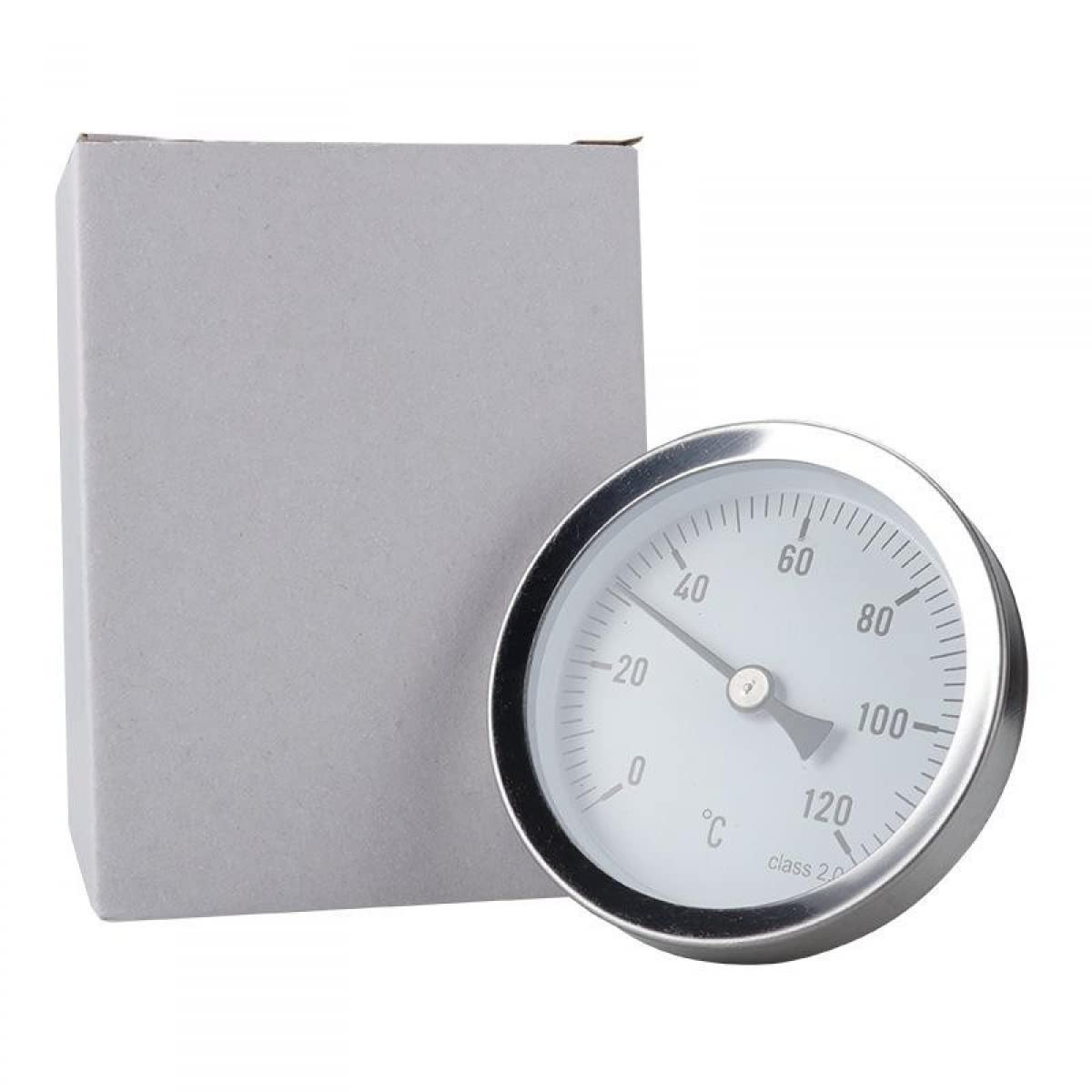 Metall-Thermometer, Warmwasser-Rohr-Thermometer, 0–120 °C, Heizung, 63 mm Zifferblatt-Temperatur