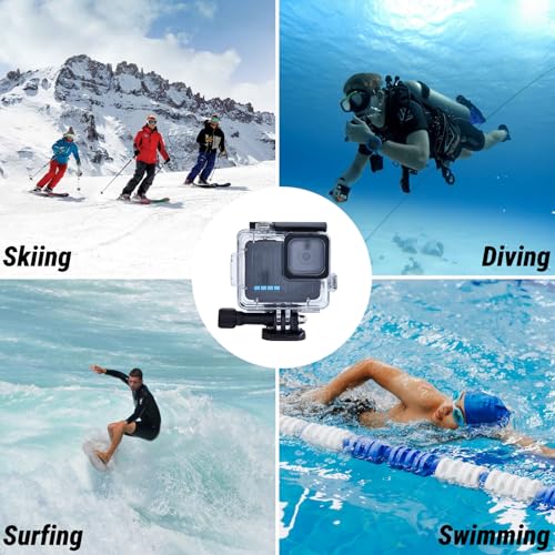 Funda impermeable de 60m para GoPro Hero 4K accesorio de buceo y surf 7