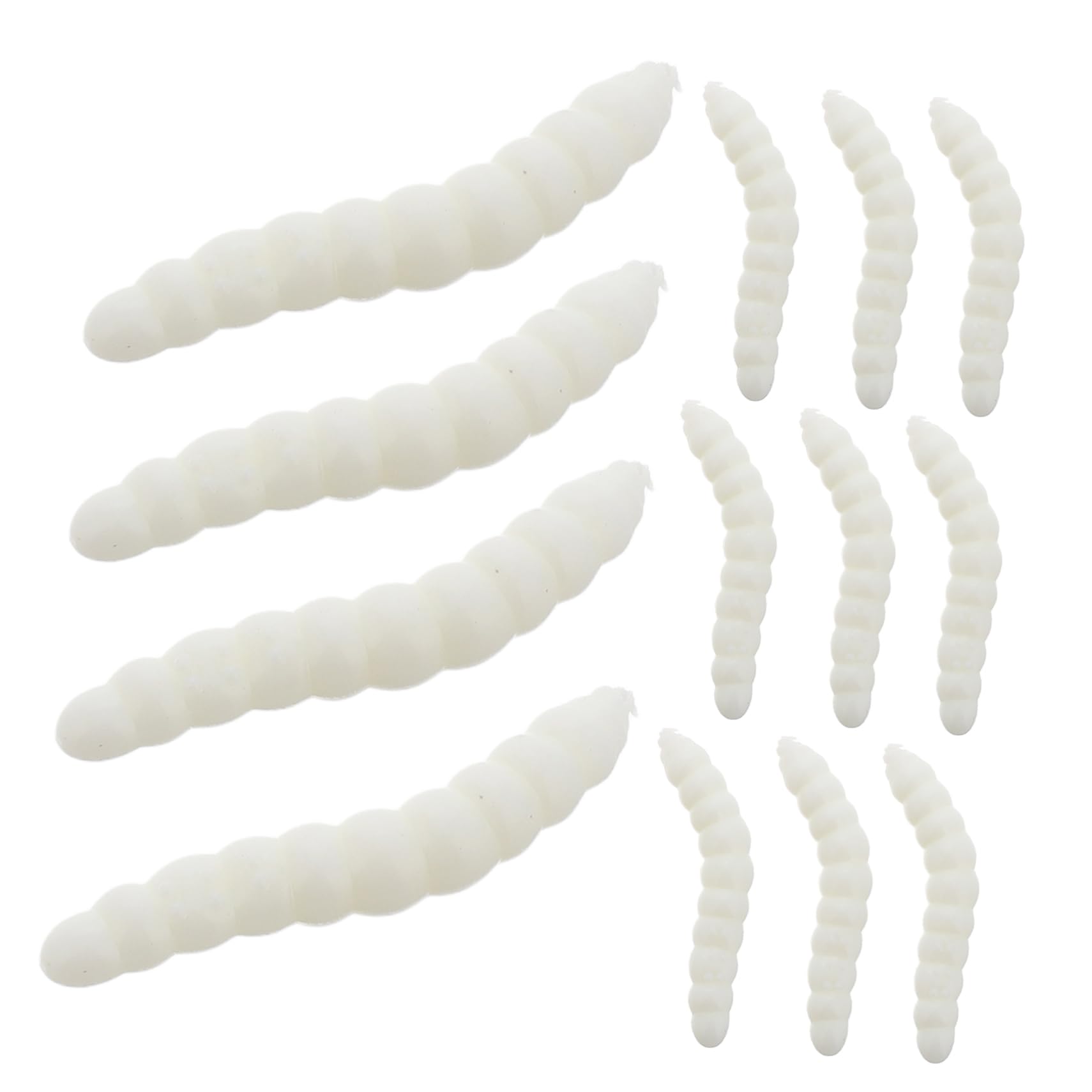Toyvian Realistic Prank Maggots 50Pcs Soft Fake Worms for Halloween Party Decorations and Office Pranks Interactive Toy Bugs for Kids and Adults