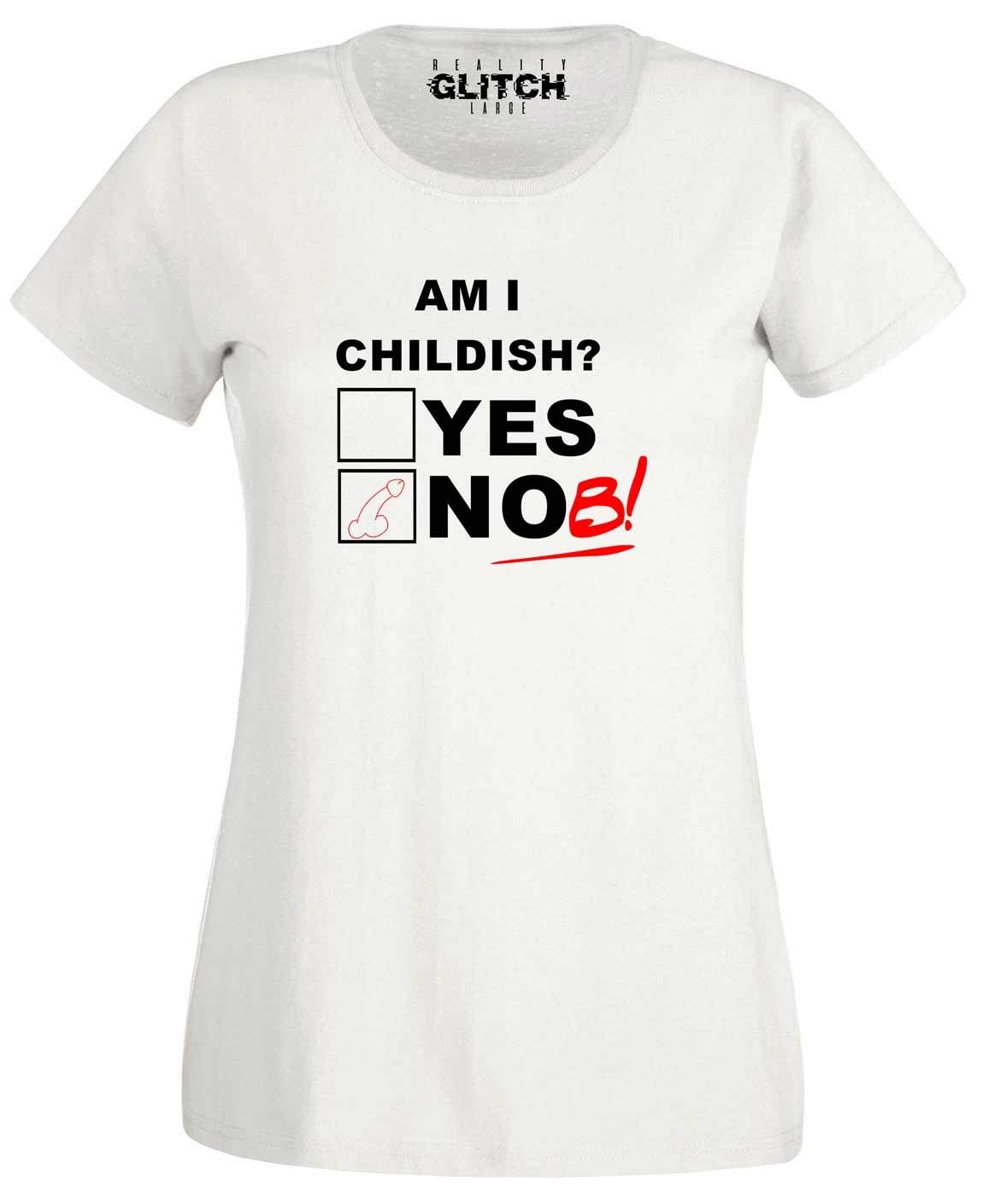 Reality Glitch Women's White Am I Childish? T-Shirt