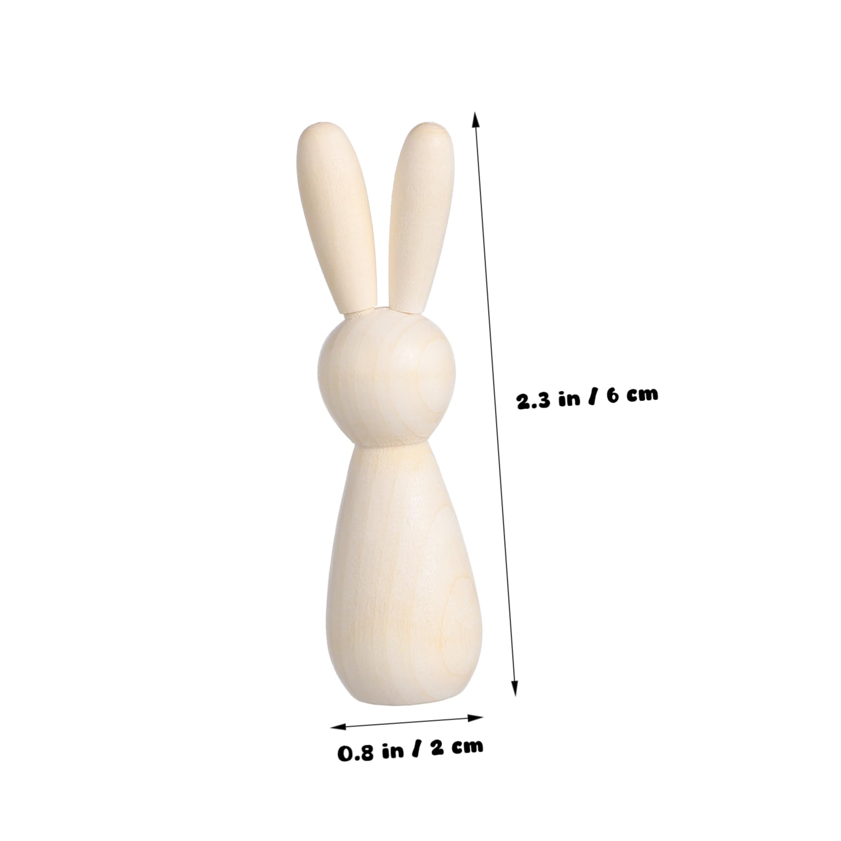 Figuras De Conejo De Madera Sin Terminar Para Pintar Diy 5 Piezas Naturales Para Niños Decoración De Mesa Manualidades Infantiles Temporada De Flores Pascua Fiestas