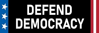 Defend Democracy Sticker Large 3x9 Freedom Democracy Over Dictatorship Fascism Sticker